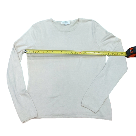 Holt Renfrew Classics Golden Cream Silk Blend Crewneck Sweater Size S - Picture 5 of 12